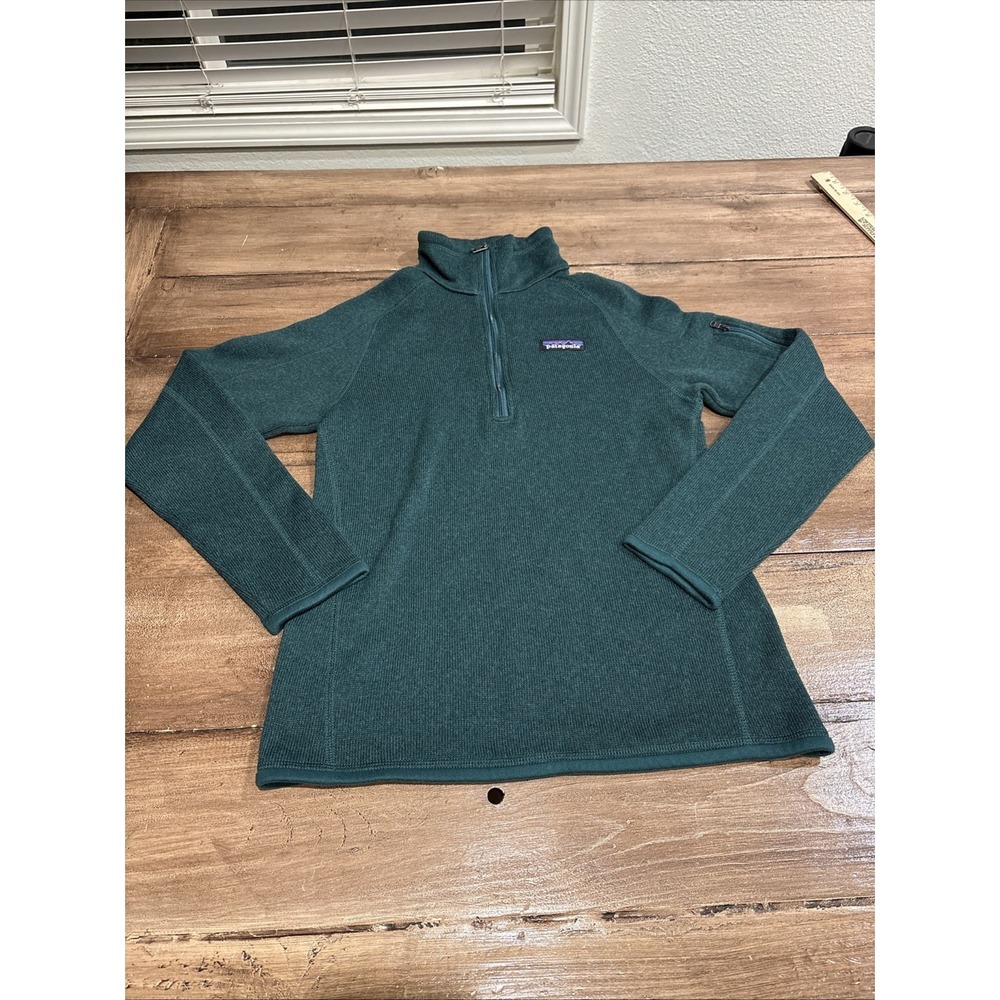 Patagonia Better Sweater Women's Size Xs Green 1/4‎ Zip Pullover Knit Fleece